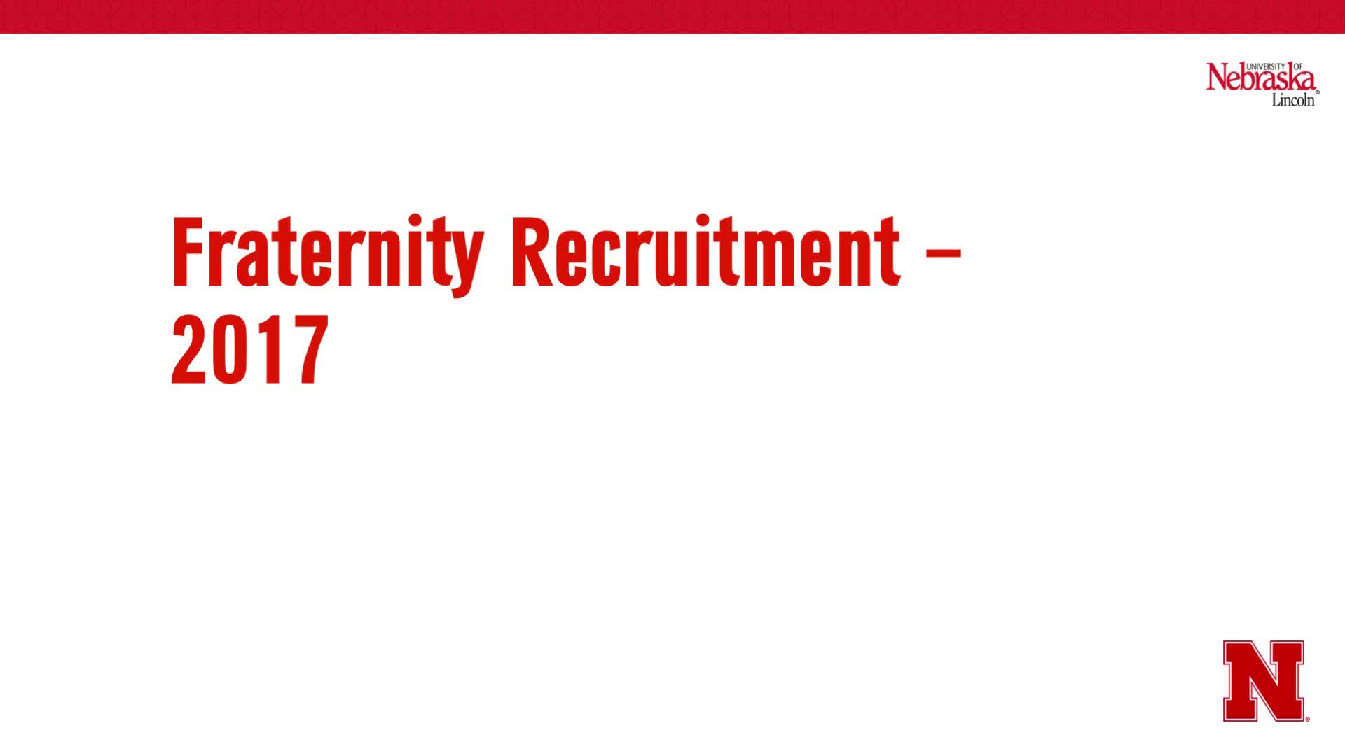 Interfraternity Council Recruitment
