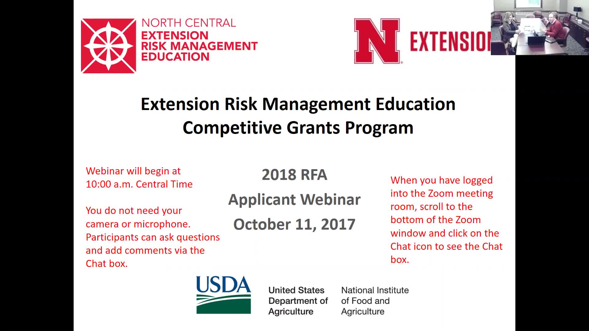 North Central Extension Risk Management Education Center 2018 Applicant Training