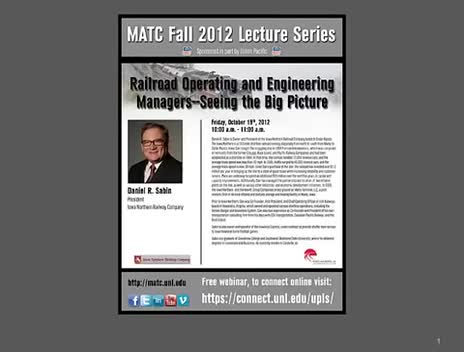 2012 MATC Fall Lecture Series: Dan Sabin