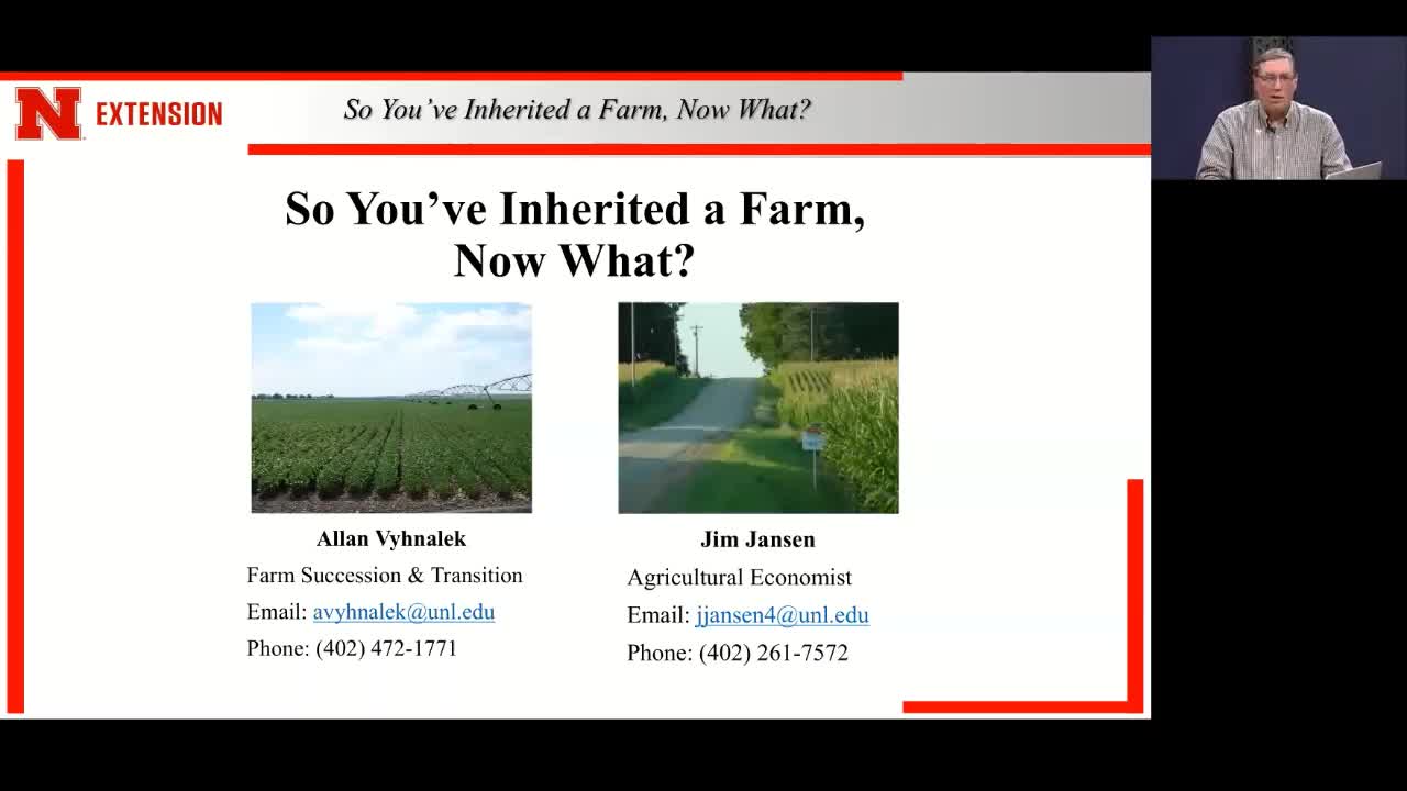 So You've Inherited a Farm, Now What? Farm Succession Webinar Part Two