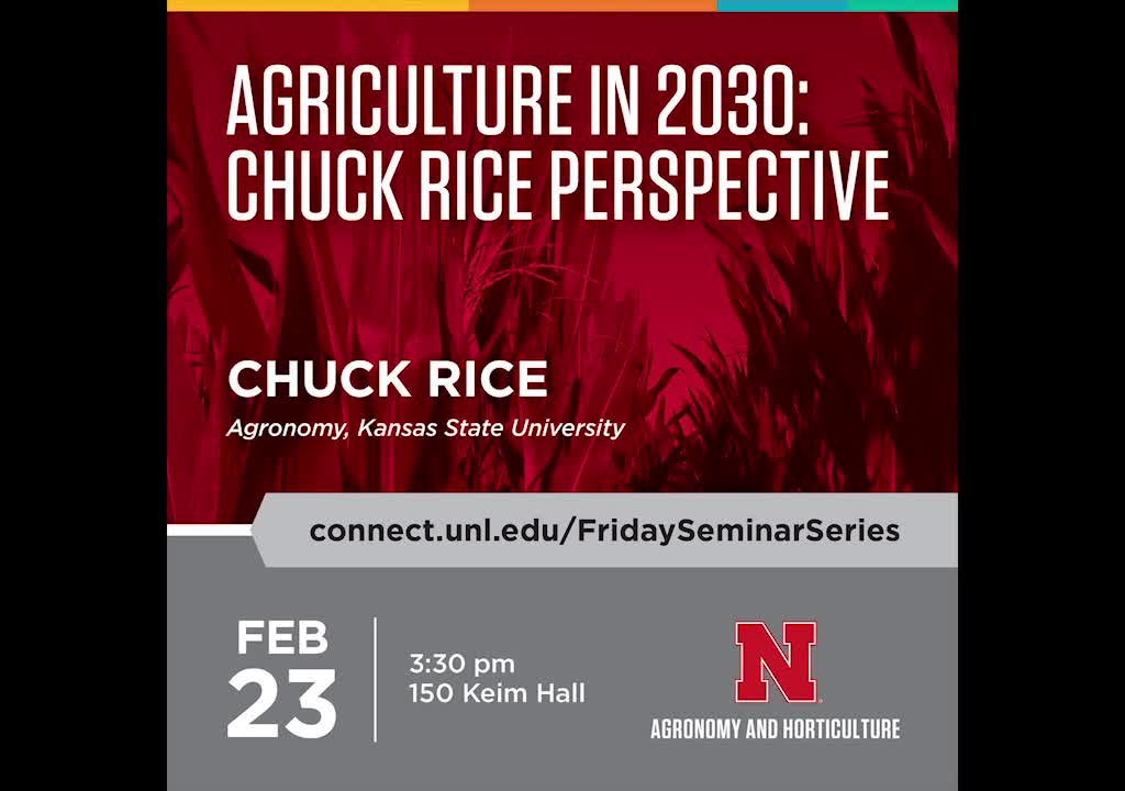 Agriculture in 2030: Chuck Rice perspective