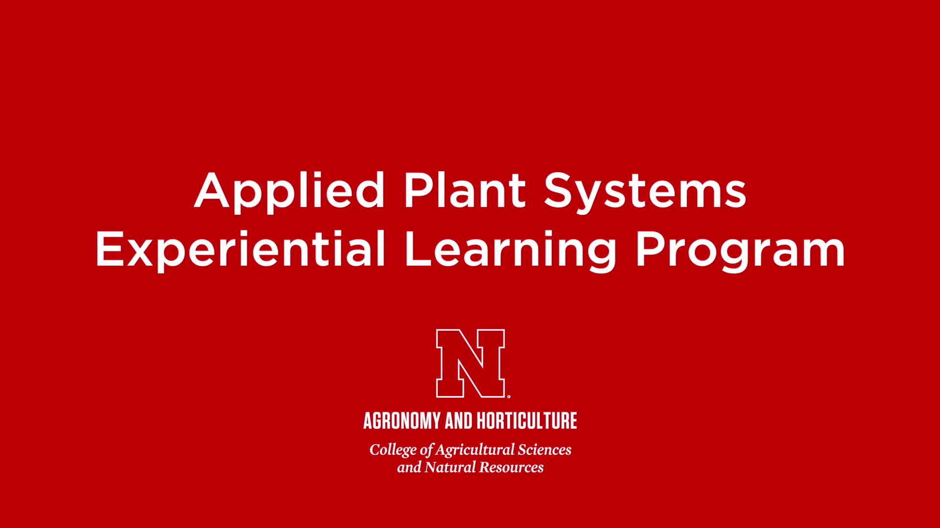 Applied Plant Systems 2018
