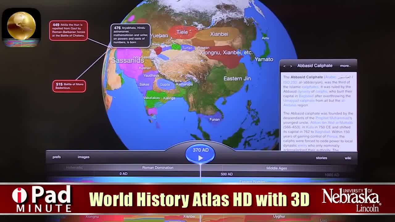 Tech Edge, Mobile Learning In The Classroom - iPad Minute, World History Atlas HD with 3D
