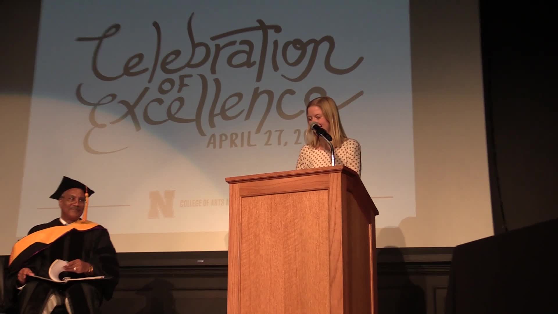 Mackenzie Strehle's senior reflection at Celebration of Excellence 2018