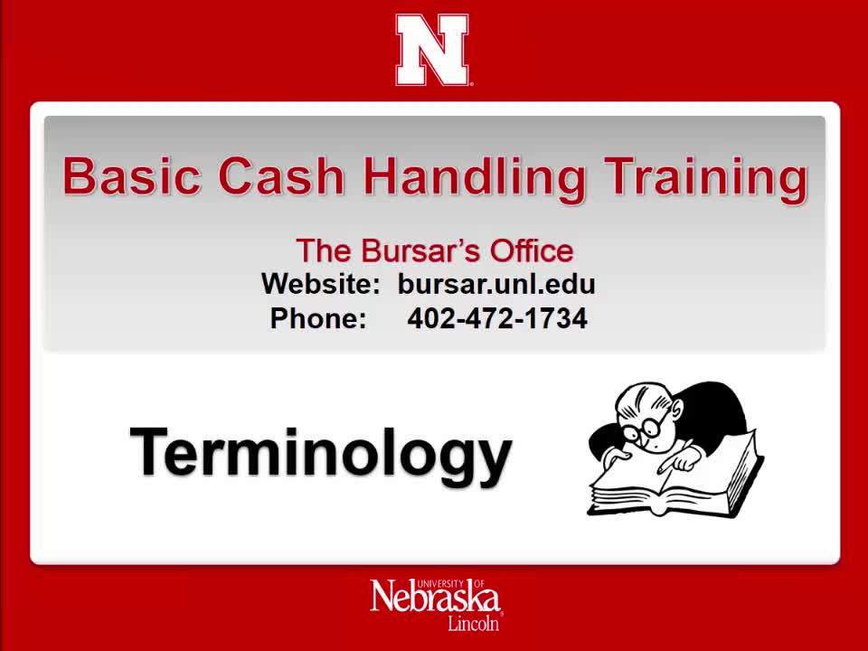 Cash Handling 2: Terminology